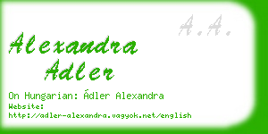 alexandra adler business card